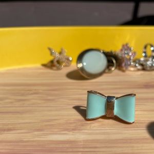 Sz 6 aqua bow ring turquoise